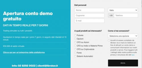 apertura conto demo