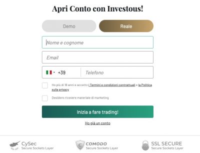 apri il conto investous